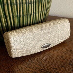 Helium Paris Ivory Gold Clamshell Eyeglass Case